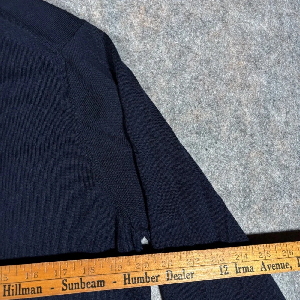 Sandro Paris Merino Wool‎ Cardigan Mens S Navy G0093S DISTRESSED Condition READ